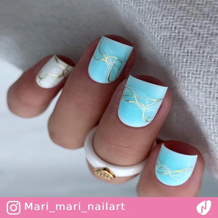 Easy Stylish Nail Design with Swirls